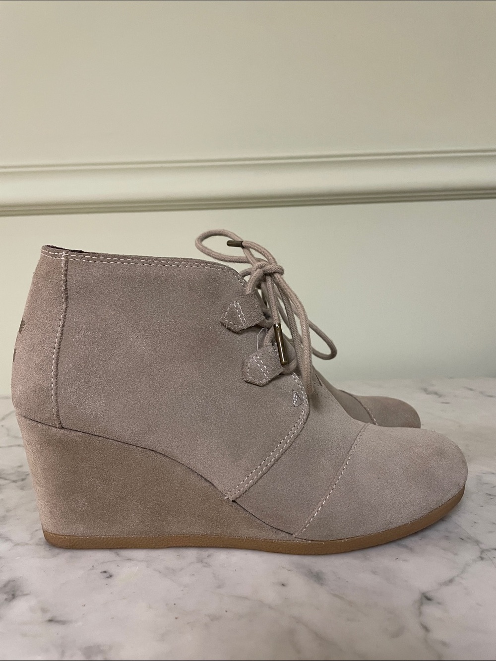 Toms Wedge Booties - Size 8